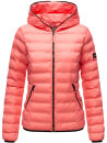 Navahoo Neevia Damen Stepp Jacke Übergangsjacke Steppjacke mit Kapuze B859 Coral-Gr.XS