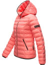 Navahoo Neevia Damen Stepp Jacke Übergangsjacke Steppjacke mit Kapuze B859 Coral-Gr.XS