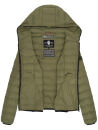 Navahoo Neevia Damen Stepp Jacke Übergangsjacke Steppjacke mit Kapuze B859 Olive-Gr.S