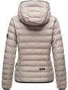 Navahoo Neevia Damen Stepp Jacke Übergangsjacke Steppjacke mit Kapuze B859 Hellgrau-Gr.M
