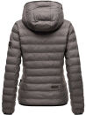 Navahoo Neevia Damen Stepp Jacke Übergangsjacke Steppjacke mit Kapuze B859 Dunkelgrau-Gr.XS