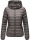 Navahoo Neevia Damen Stepp Jacke Übergangsjacke Steppjacke mit Kapuze B859 Dunkelgrau-Gr.XS