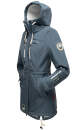Marikoo Zimtzicke Damen Outdoor Softshell Jacke lang  B614 Dusty Blue Größe S - Gr. 36
