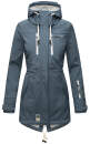 Marikoo Zimtzicke Damen Outdoor Softshell Jacke lang  B614 Dusty Blue Größe M - Gr. 38