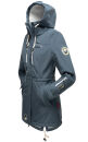Marikoo Zimtzicke Damen Outdoor Softshell Jacke lang  B614 Dusty Blue Größe L - Gr. 40