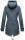 Marikoo Zimtzicke Damen Outdoor Softshell Jacke lang  B614 Dusty Blue Größe XXL - Gr. 44