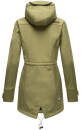 Marikoo Zimtzicke Damen Outdoor Softshell Jacke lang  B614 Olive Größe S - Gr. 36