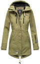 Marikoo Zimtzicke Damen Outdoor Softshell Jacke lang...