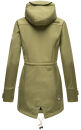 Marikoo Zimtzicke Damen Outdoor Softshell Jacke lang  B614 Olive Größe XXL - Gr. 44