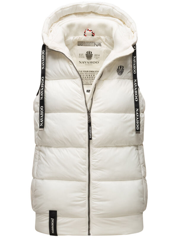 Navahoo Kassidy Damen Stepp Weste Übergangsweste B860 Off-White-Gr.XS