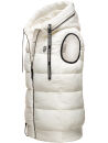 Navahoo Kassidy Damen Stepp Weste Übergangsweste B860 Off-White-Gr.XS