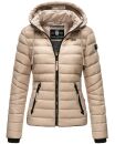 Navahoo Lulana Damen Steppjacke Übergangsjacke B650 Taupe Größe XS - Gr. 34