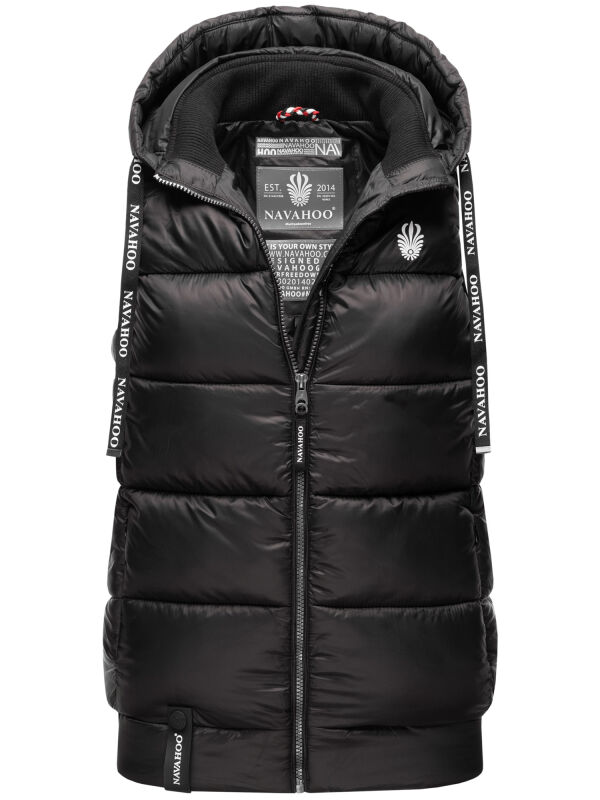 Navahoo Kassidy Damen Stepp Weste Übergangsweste B860 Schwarz-Gr.3XL