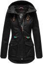 Marikoo Babetaa Damen Übergangs Jacke wasserabweisend Parka B861 Schwarz-Gr.XS