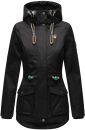Marikoo Babetaa Damen Übergangs Jacke wasserabweisend Parka B861 Schwarz-Gr.XS