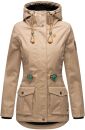 Marikoo Babetaa Damen Übergangs Jacke wasserabweisend Parka B861 Sand-Gr.S