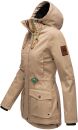 Marikoo Babetaa Damen Übergangs Jacke wasserabweisend Parka B861 Sand-Gr.S