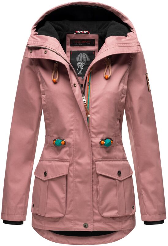 Marikoo Babetaa Damen Übergangs Jacke wasserabweisend Parka B861 D.Rosa-Gr.L