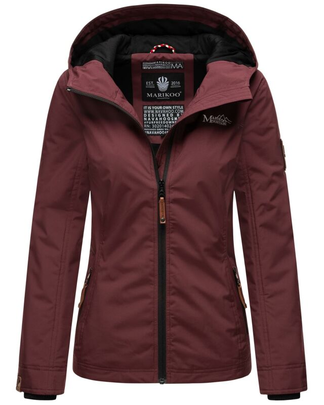 Marikoo Brombeere Damen Jacke B862 Weinrot Größe XXL - Gr. 44