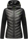 Navahoo Nimm mich mit Damen Fleece Hybrid Jacke Trekking Wanderjacke B852 Schwarz-Gr.XS