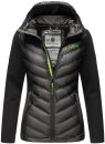 Navahoo Nimm mich mit Damen Fleece Hybrid Jacke Trekking Wanderjacke B852 Schwarz-Gr.S