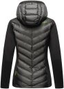 Navahoo Nimm mich mit Damen Fleece Hybrid Jacke Trekking Wanderjacke B852 Schwarz-Gr.S