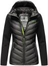 Navahoo Nimm mich mit Damen Fleece Hybrid Jacke Trekking Wanderjacke B852 Schwarz-Gr.XL