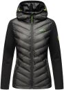 Navahoo Nimm mich mit Damen Fleece Hybrid Jacke Trekking Wanderjacke B852 Schwarz-Gr.XL