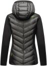 Navahoo Nimm mich mit Damen Fleece Hybrid Jacke Trekking Wanderjacke B852 Schwarz-Gr.XL