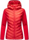 Navahoo Nimm mich mit Damen Fleece Hybrid Jacke Trekking Wanderjacke B852 Rot-Gr.XS