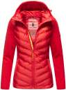 Navahoo Nimm mich mit Damen Fleece Hybrid Jacke Trekking Wanderjacke B852 Rot-Gr.L