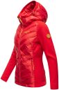 Navahoo Nimm mich mit Damen Fleece Hybrid Jacke Trekking Wanderjacke B852 Rot-Gr.L