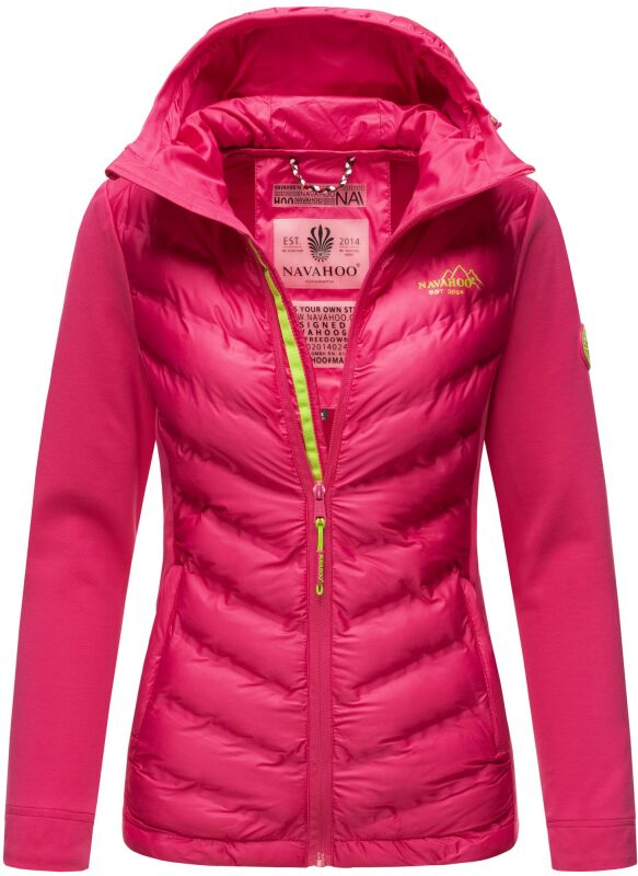 Navahoo Nimm mich mit Damen Fleece Hybrid Jacke Trekking Wanderjacke B852 Pink-Gr.M