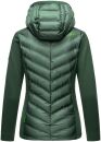 Navahoo Nimm mich mit Damen Fleece Hybrid Jacke Trekking Wanderjacke B852 Dunkelgrün-Gr.XS