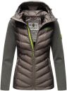 Navahoo Nimm mich mit Damen Fleece Hybrid Jacke Trekking Wanderjacke B852 Dunkelgrau-Gr.M