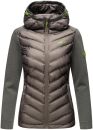 Navahoo Nimm mich mit Damen Fleece Hybrid Jacke Trekking Wanderjacke B852 Dunkelgrau-Gr.M