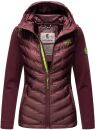 Navahoo Nimm mich mit Damen Fleece Hybrid Jacke Trekking Wanderjacke B852 Aubergine-Gr.S