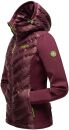 Navahoo Nimm mich mit Damen Fleece Hybrid Jacke Trekking Wanderjacke B852 Aubergine-Gr.S