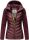 Navahoo Nimm mich mit Damen Fleece Hybrid Jacke Trekking Wanderjacke B852 Aubergine-Gr.S