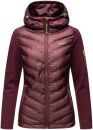 Navahoo Nimm mich mit Damen Fleece Hybrid Jacke Trekking Wanderjacke B852 Aubergine-Gr.M