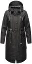 Navahoo Josinaa Damen leichte Damen Übergangs Jacke Mantel mit Kapuze B863 Schwarz-Gr.M