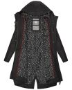 Navahoo Josinaa Damen leichte Damen Übergangs Jacke Mantel mit Kapuze B863 Schwarz-Gr.M
