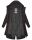 Navahoo Josinaa Damen leichte Damen Übergangs Jacke Mantel mit Kapuze B863 Schwarz-Gr.XL