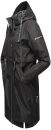 Navahoo Josinaa Damen leichte Damen Übergangs Jacke Mantel mit Kapuze B863 Schwarz-Gr.3XL