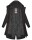 Navahoo Josinaa Damen leichte Damen Übergangs Jacke Mantel mit Kapuze B863 Schwarz-Gr.3XL