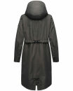 Navahoo Josinaa Damen leichte Damen Übergangs Jacke Mantel mit Kapuze B863 Anthrazit-Gr.XL