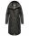 Navahoo Josinaa Damen leichte Damen Übergangs Jacke Mantel mit Kapuze B863 Anthrazit-Gr.XL