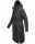 Navahoo Josinaa Damen leichte Damen Übergangs Jacke Mantel mit Kapuze B863 Anthrazit-Gr.XL