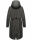 Navahoo Josinaa Damen leichte Damen Übergangs Jacke Mantel mit Kapuze B863 Anthrazit-Gr.XL