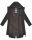 Navahoo Josinaa Damen leichte Damen Übergangs Jacke Mantel mit Kapuze B863 Anthrazit-Gr.XL